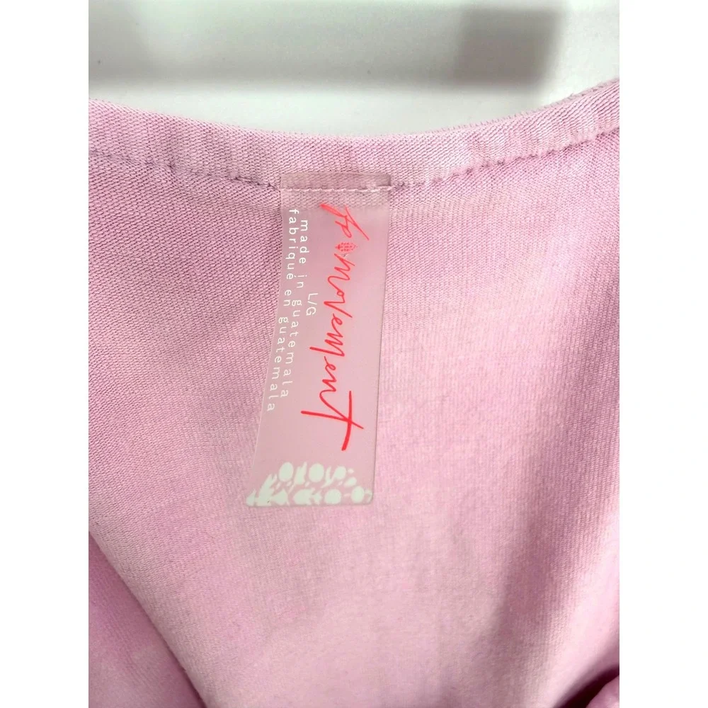 Free People Movement Hot Shot Mini Dress L Pink Activewear Sleeveless Pockets